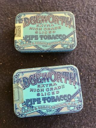 (2) Vintage Edgeworth Pipe Tobacco Tins