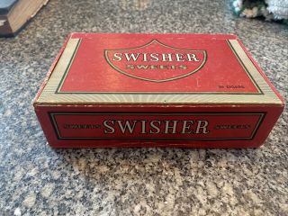 Vintage Swisher Sweets Red Empty Cigar Box 1970s Antique