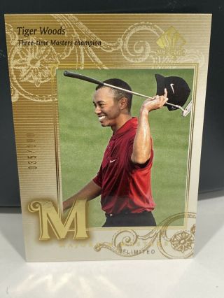 Tiger Woods 2002 Sp Authentic Gold 035/100 Limited Masters Champ Psa? Bgs?