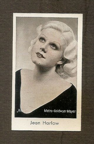 Jean Harlow Card Vintage 1930 Rare Caid Photo Mgm