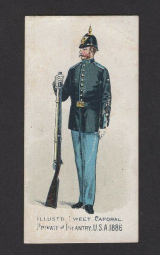 1888 Kinney Tobacco Military Series N224 Private Of Infantry U.  S.  A.  1886