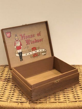 House Of Windsor Palmas Wooden Cedar Cigar Box W.  H.  Snyder & Sons Windsor Pa