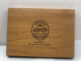 Dominican Republic Imported Ashton Empty Wood Cigar Box