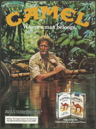 Camel Cigarettes - Where A Man Belongs - 1983 Vintage Print Ad