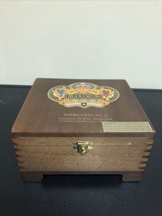 Arturo Fuente Diamond Crown Maximus Robusto No.  5 Wood Cigar Box - Empty