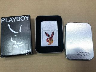 Playboy Bunny Zippo - Flames Logo - Vintage - Playboy Lighter Zippo -