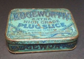 Vintage Edgeworth Extra Plug Slice Smoking Tobacco Hinged Tin