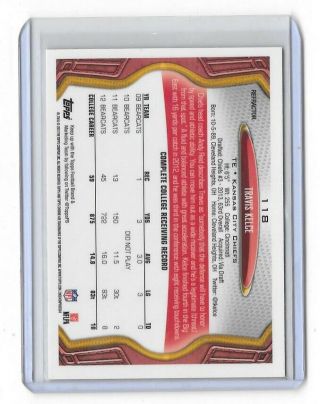 2013 Topps Chrome Travis Kelce Xfractor Refractor Rookie Chiefs RC 3