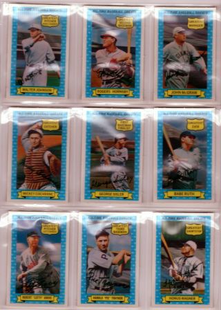 1972 Kelloggs All Time Greats Complete Set