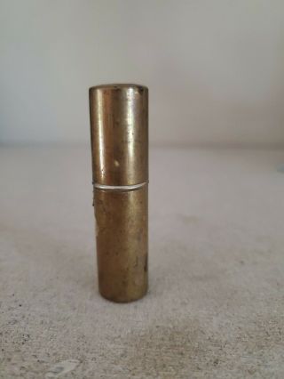 Vintage Small Hyglo Lighter,  Brass Lipstick Like Shape.  Made In Usa