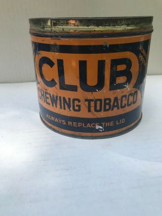 Vintage Club Chewing Tobacco Tin - Imperial Tobacco Company - No Lid