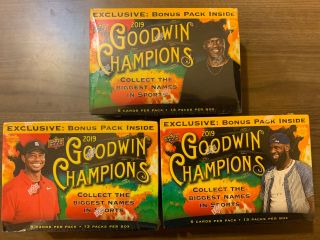 (3) Boxes 2019 Goodwin Champions MEGA BOX w/ 39 Total Packs Luka? 2