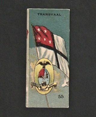 Transvaal Flag: Boer War?: El Fin De Siglo: Tobacco Cigar Card C.  1900 