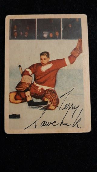 1953 - 54 Parkhurst Terry Sawchuk Detroit Red Wings 46