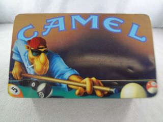 Vintage Joe Camel Cigarettes Pool Matchbook Tin - 1992