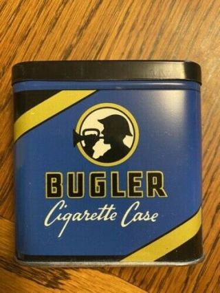 Vintage Bugler Cigarette Case Tin Blue Tobacco Tin Louisville,  Kentucky Usa