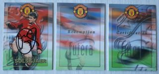 Futera 1998 Signed Error Redemption Set Ole Gunnar Solskjaer Manchester United