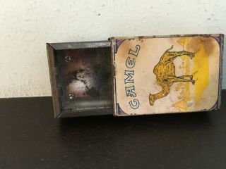 Vintage Camel metal match holder - match safe - antique - advertising 2