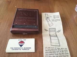 Vintage Top Cigarette Roller Tobacco Tin Metal