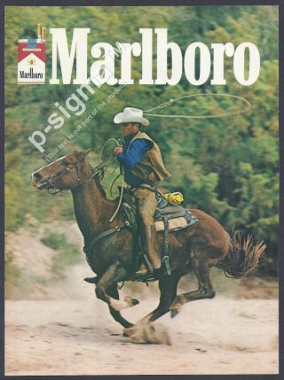 Marlboro Cigarettes 1983 Vintage Print Ad