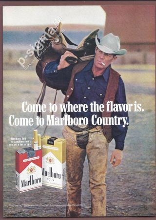 Marlboro Cigarettes 1971 Vintage Print Ad 147 0