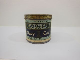 Capstan Navy Cut Medium Strength Tobacco Tin W.  D.  & H.  O.  Wills Bristol London Pa