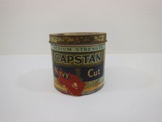 Capstan Navy Cut Medium Strength Tobacco Tin W.  D.  & H.  O.  Wills Bristol London Pa 2