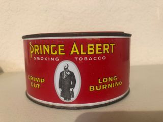 Vintage Prince Albert Crimp Cut Smoking Tobacco Tin - 7 Ounce -