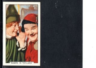 Very Early Laurel And Hardy Cigarette Card,  Great Comedic Stars,  Near