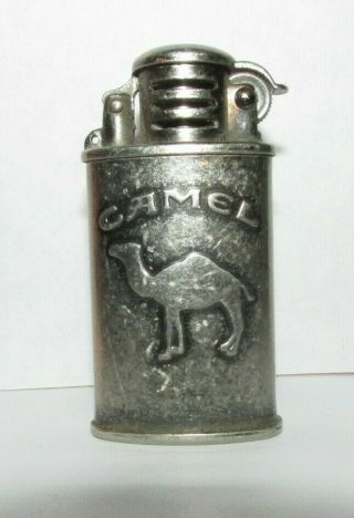 Vintage Camel Cigarette Lighter Refillable Oval Top Trench Cigar Cig Pipe
