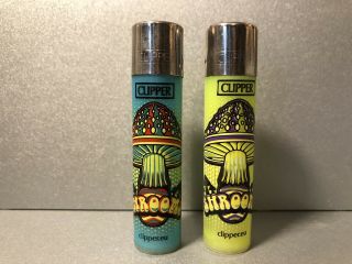 Rare Mushroom Clipper Lighter Set - Set Of Two