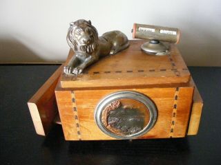 Vintage Italian Wooden Cigarette Dispenser Musical Box - For Restoration/spares