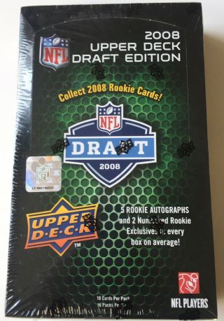 2008 Upper Deck Draft Edition Football Hobby Box