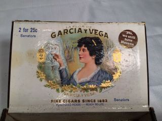 Vintage Garcia Y Vega - Tampa Florida - Senators Empty Cigar Box,  Good Shape