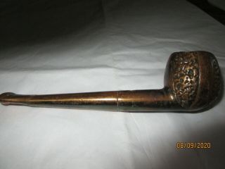 Antique Vintage Brass Bronze Smoking Pipe Metal