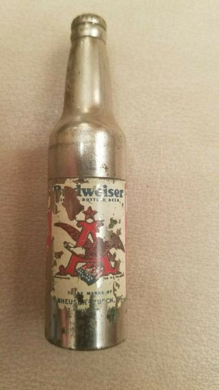 1950’s Budweiser Beer Bottle Lighter Rare Vintage
