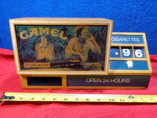 Vintage Camel Cigarettes Advertising Lighted Clock Price Display