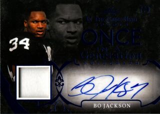 Bo Jackson 2020 Leaf Itgu In The Game Once In A Generation Jersey Auto 7/8