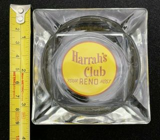 Vintage Ashtray Glass Harrah 