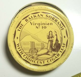 Vintage The Balkan Sobranie Smoking Mixture Tobacco Tin Advertising Collectable