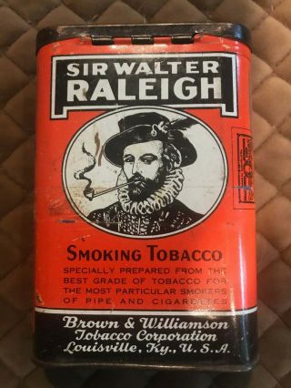 Empty Sir Walter Raleigh Smoking Tobacco Tin