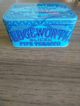 Edgeworth Sliced Pipe Tobacco Tin Box Empty Larus & Bro.  Co.  Richmond Va