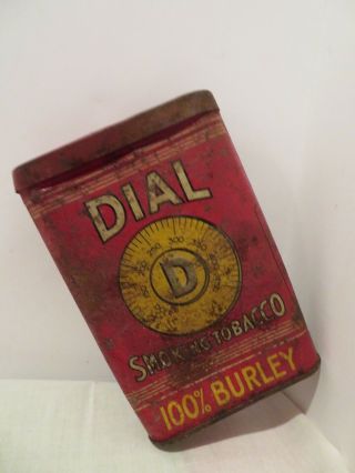Vintage Tobacco Advertising Pocket Tin Canister Dial Smoking Tobacco 100 Burley