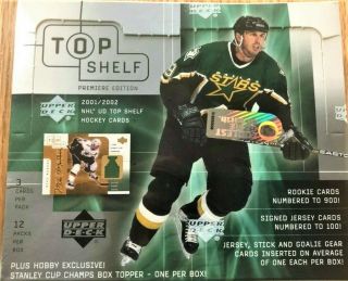 2001 - 02 Upper Deck Top Shelf Premier Edition Hockey Hobby Box