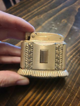 Vintage Ronson Diana Silver Table Lighter Usa Patent 19023