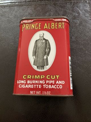 Prince Albert Can Crimp Cut Long Burning Pipe Cigarette Vintage Tobacco 1.  5 Oz