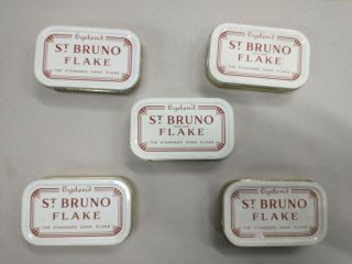 5 X St Bruno Flake Tins