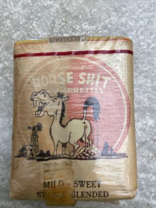 Vintage Novelty Horse Sh T Cigarrettes Package