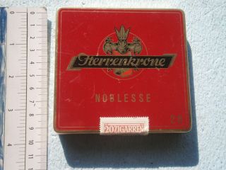 Herrenkrone Noblesse Tobacco Tin Box Cigarette Metal Case Zigaretten Blechdose
