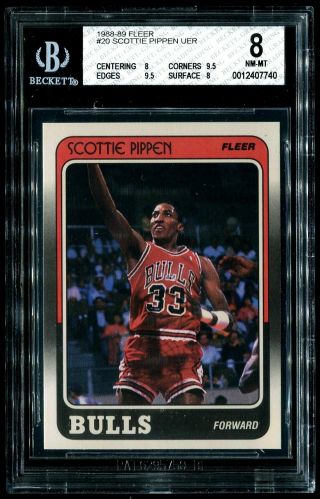 1988 - 89 Fleer 20 Scottie Pippen Rookie Rc Psa Bgs 9.  5 8 Bulls Hof